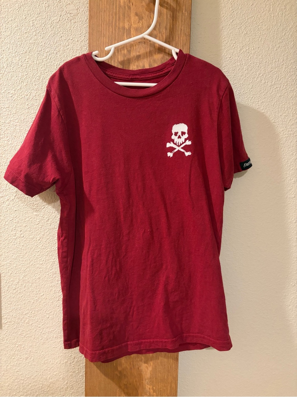Fasthouse Youth Red Skull & Crossbones Short Sleeve Tee
